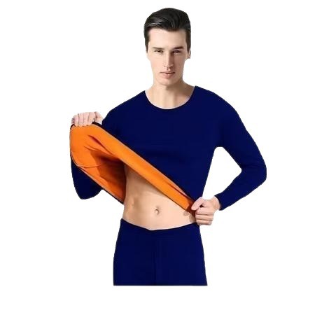 男士德绒加绒圆领保暖内衣套装防寒情侣秋衣秋裤冬季大码 细节图4