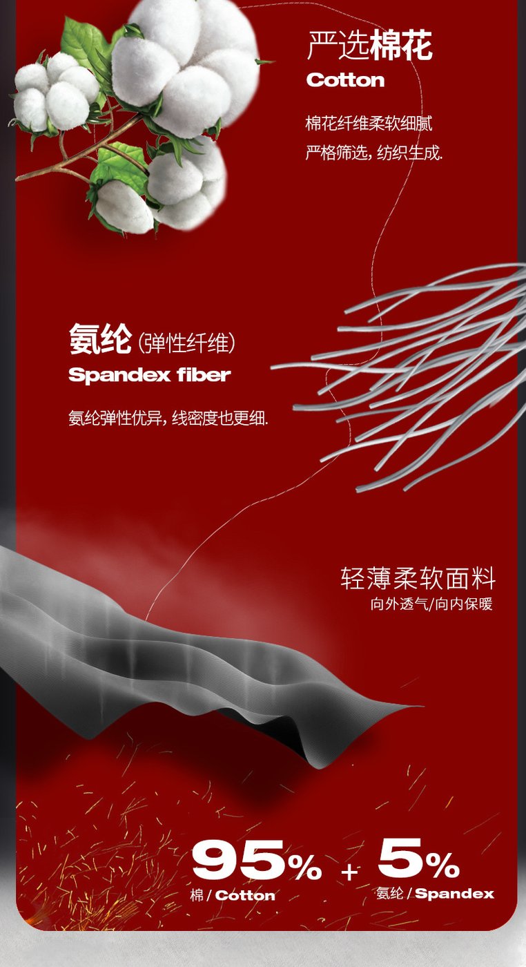 男士纯棉高腰收腹平角裤加肥加大码防磨腿保暖秋冬大码6XL 细节图7
