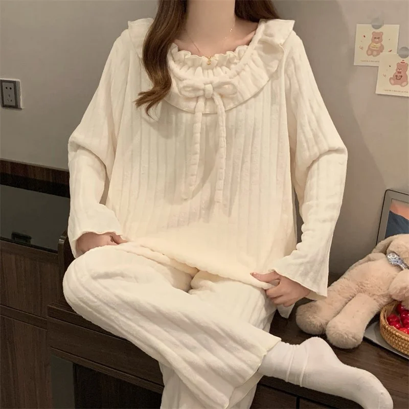 双面法兰绒240g套装女秋冬保暖家居服款号8903M-XXL