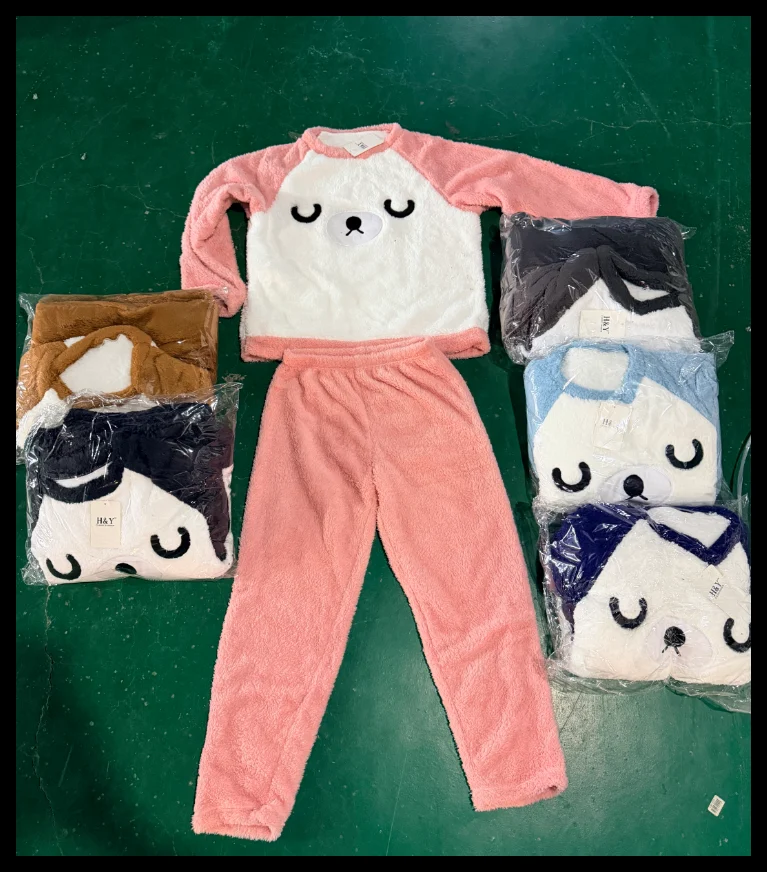 舒棉绒眯眯眼成人套头套装220-230g秋冬保暖家居服