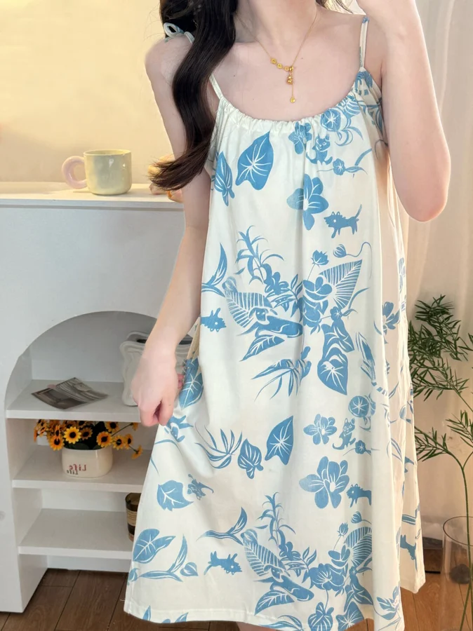 Women's Cloud Cotton Pajama Set - Loose, Soft & Skin-Friendly for Home photo 3 (style SM-A52307)