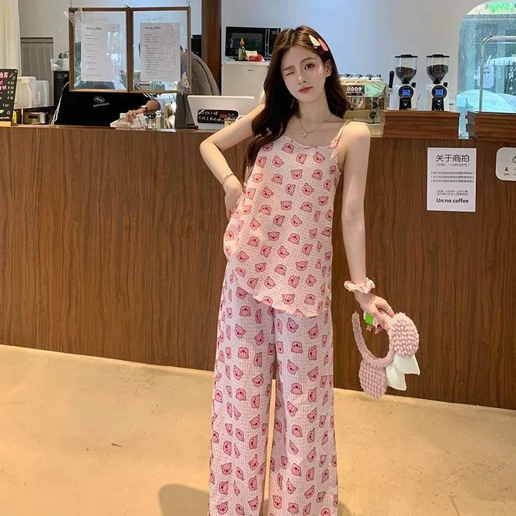 Women's Cloud Cotton Pajama Set, Breathable Soft Skin-Friendly Loungew photo 5 (style SM-5A7D67)
