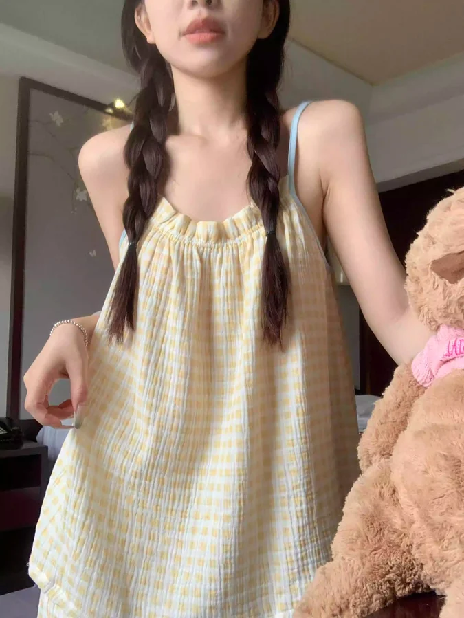 Women's Cloud Cotton Pajama Set, Soft Skin-Friendly Loose Comfortable photo 5 (style SM-4ADE58)