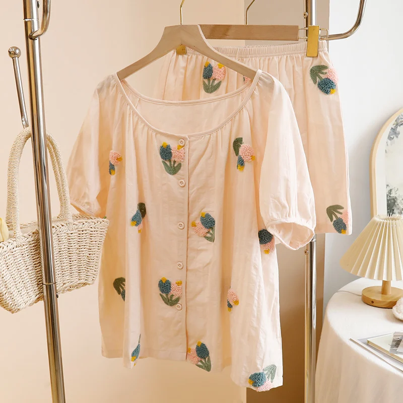 Women's Cloud Cotton Pajama Set, Soft Skin-Friendly Loose Comfortable Loungewear