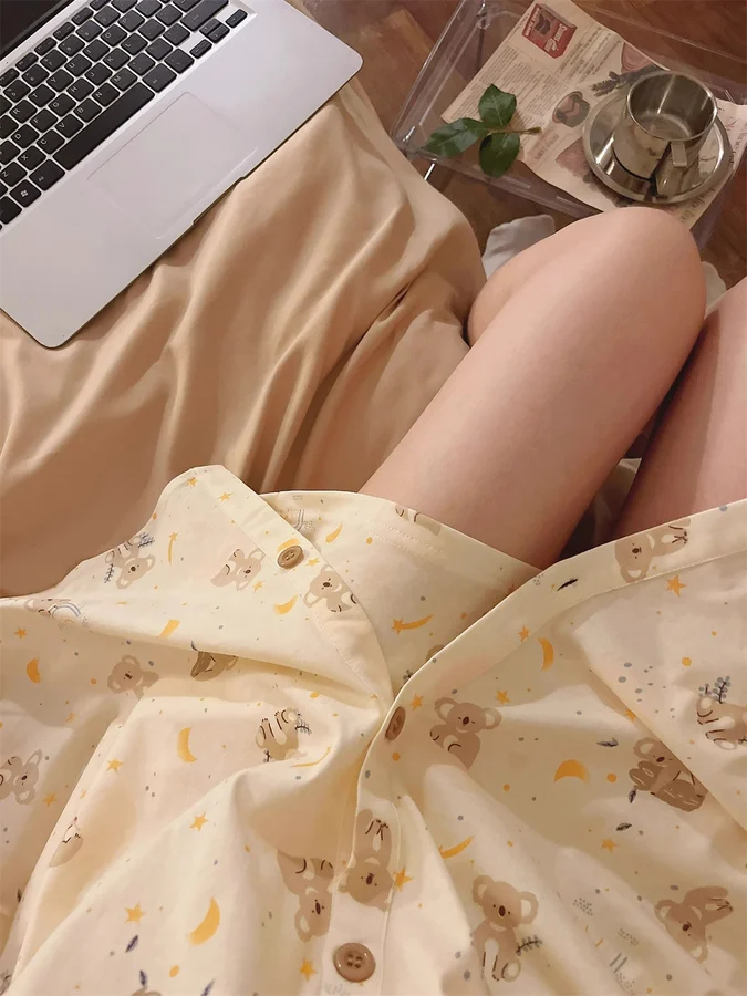 Women's Cloud Cotton Pajama Set - Loose, Soft & Skin-Friendly for Home photo 4 (style SM-67D157)