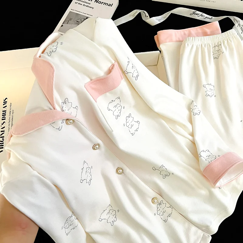 Women's Autumn/Winter Thickened Double-Sided Fleece Pajama Set photo 2 (style SM-D79E51)