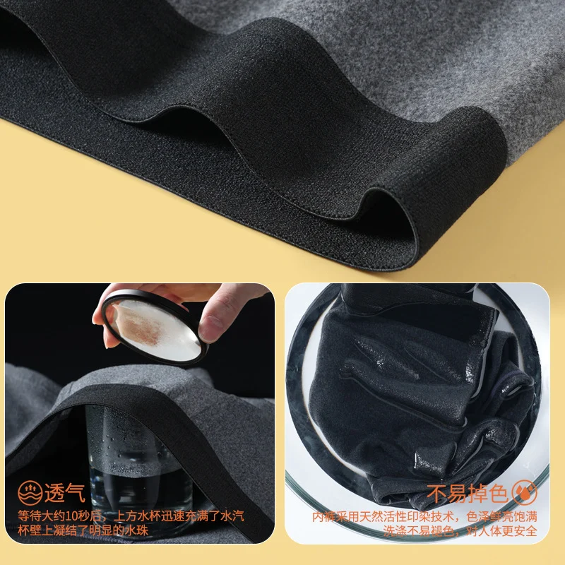 Men's Autumn Winter Thickened Ribbed Thermal Fleece Boxer Briefs with photo 2 (style SM-B8E7A5)