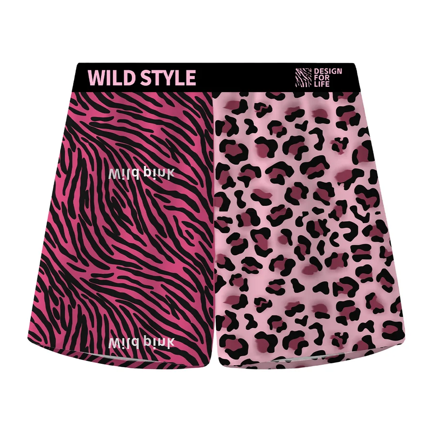 Men's Ice Silk Leopard Print Woven Boxer Shorts Loose Breathable Plus photo 5 (style SM-39177E)
