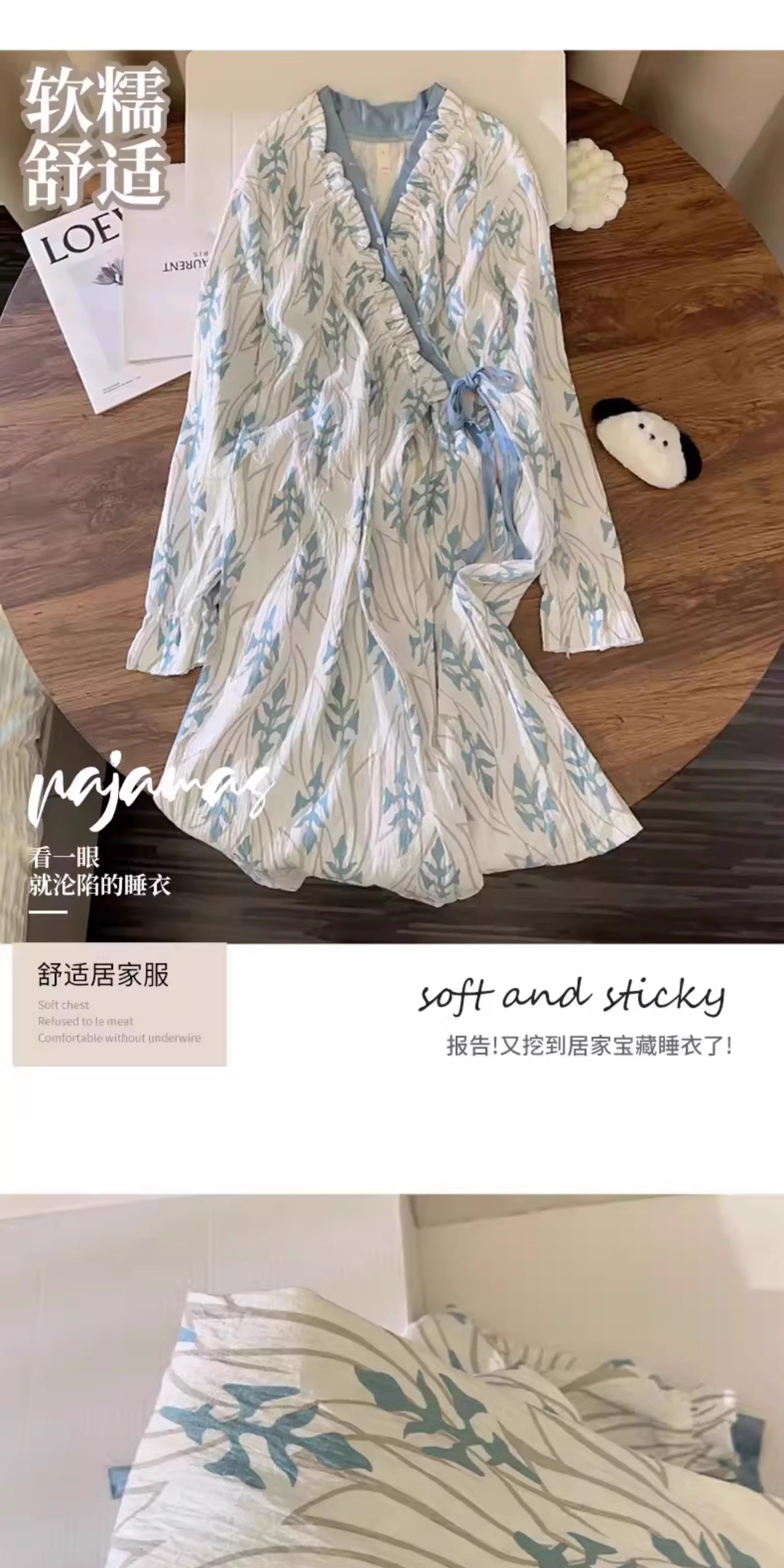 Summer Cloud Cotton Homewear Women Short Sleeve Shorts 2 Pcs Breathabl photo 6 (style 0022)