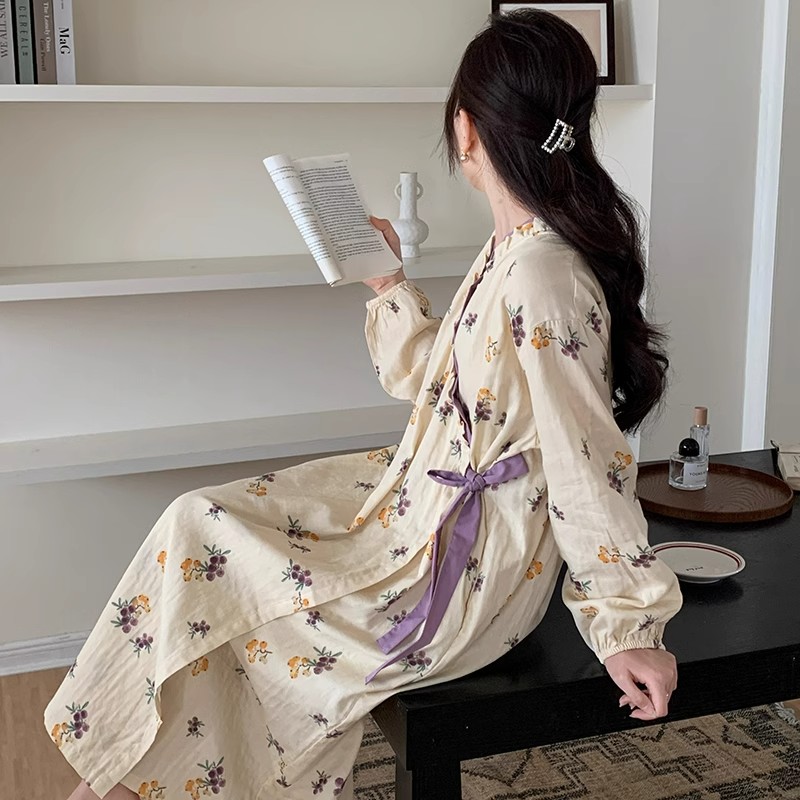 Summer Cloud Cotton Camisole Nightgown Women Loose Slim Breathable Hom photo 3 (style 0060)