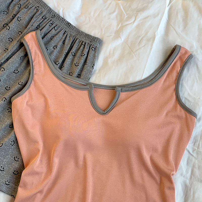 Summer Cotton Homewear Women Short Sleeve Shorts 2 Pcs Breathable Comf photo 2 (style 03)
