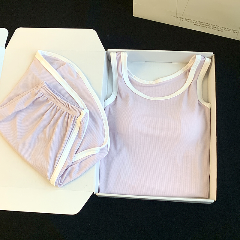 Summer Cotton Homewear Women Short Sleeve Shorts 2 Pcs Breathable Comf photo 3 (style 06)