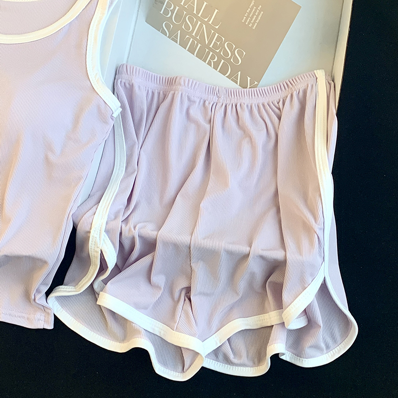 Summer Cotton Homewear Women Short Sleeve Shorts 2 Pcs Breathable Comf photo 6 (style 06)