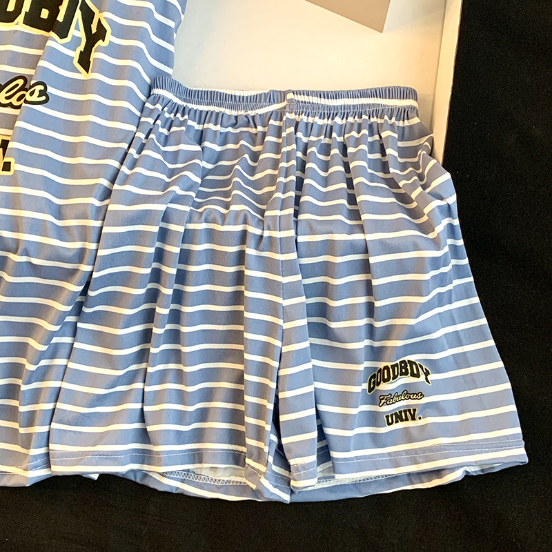 Summer Cotton Homewear Women Short Sleeve Shorts 2 Pcs Breathable Comf photo 1 (style 07)