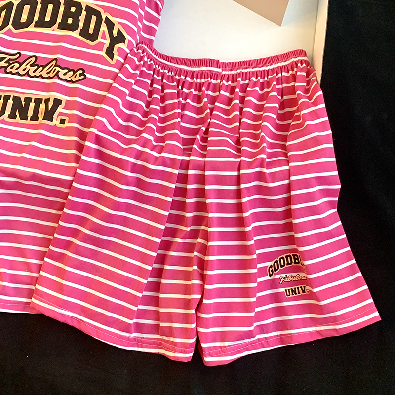 Summer Cotton Homewear Women Short Sleeve Shorts 2 Pcs Breathable Comf photo 4 (style 07)