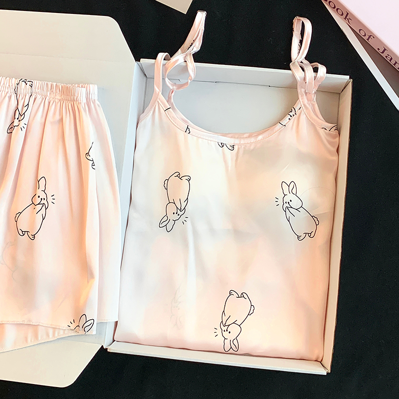 Summer Cotton Homewear Women Short Sleeve Shorts 2 Pcs Breathable Comf photo 2 (style 09)
