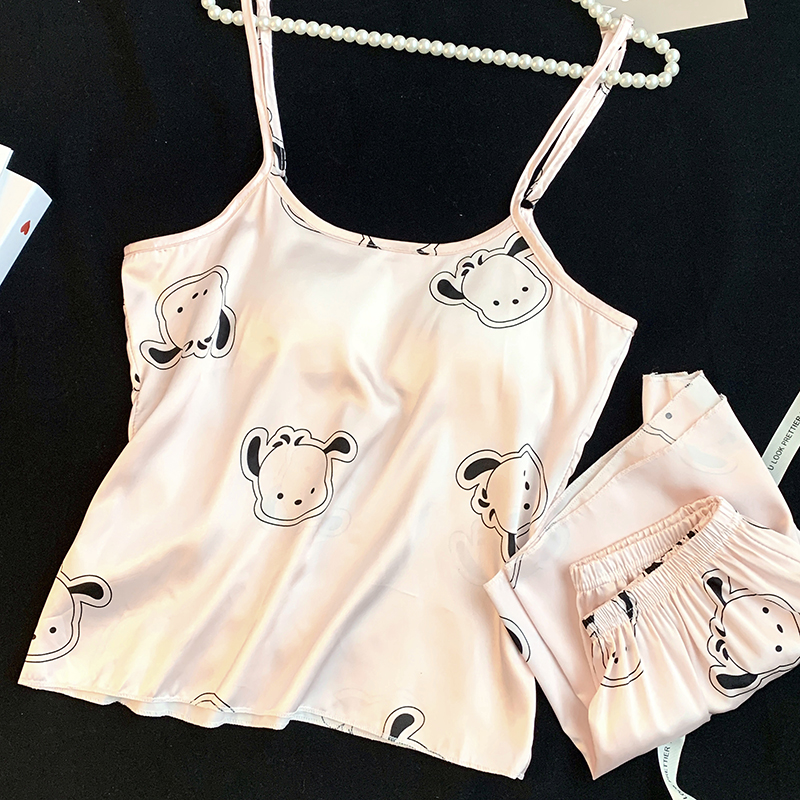 Summer Cotton Homewear Women Short Sleeve Shorts 2 Pcs Breathable Comf photo 5 (style 09)