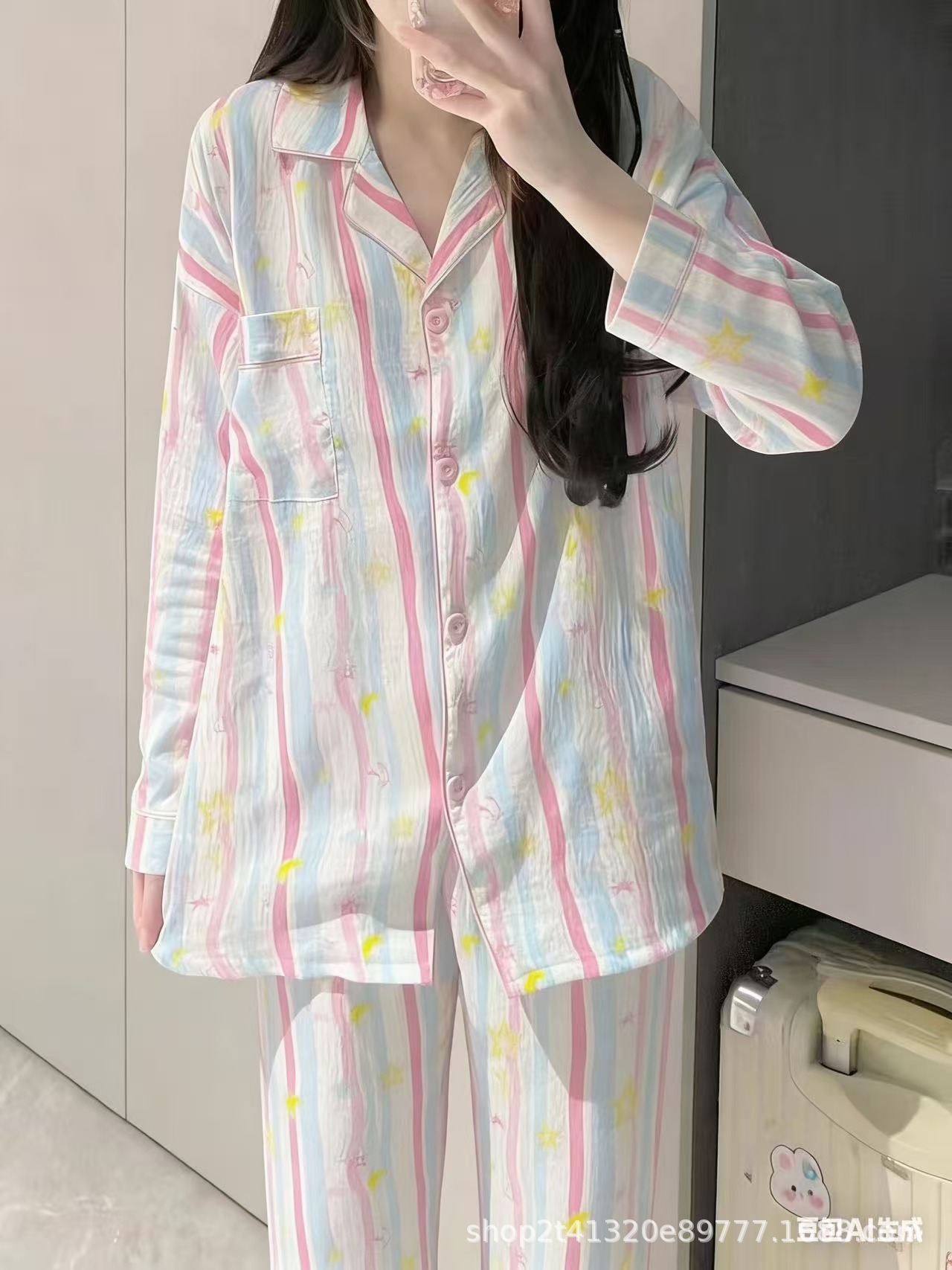 Cloud Cotton Pajamas Women Summer High Value Cartoon Cute Long Sleeve photo 6 (style 16881022448330644)