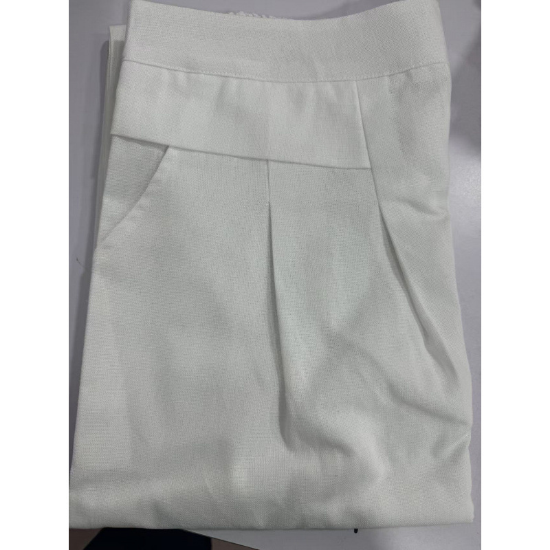 Large Stock Europe Women's Loose Drape Half Elastic High Waist Thin Li photo 1 (style 1030492585109)