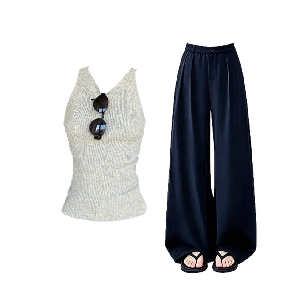 High Quality New Korean Relaxed Knit Sleeveless Vest Top Women Summer photo 1 (style 1056786150776)