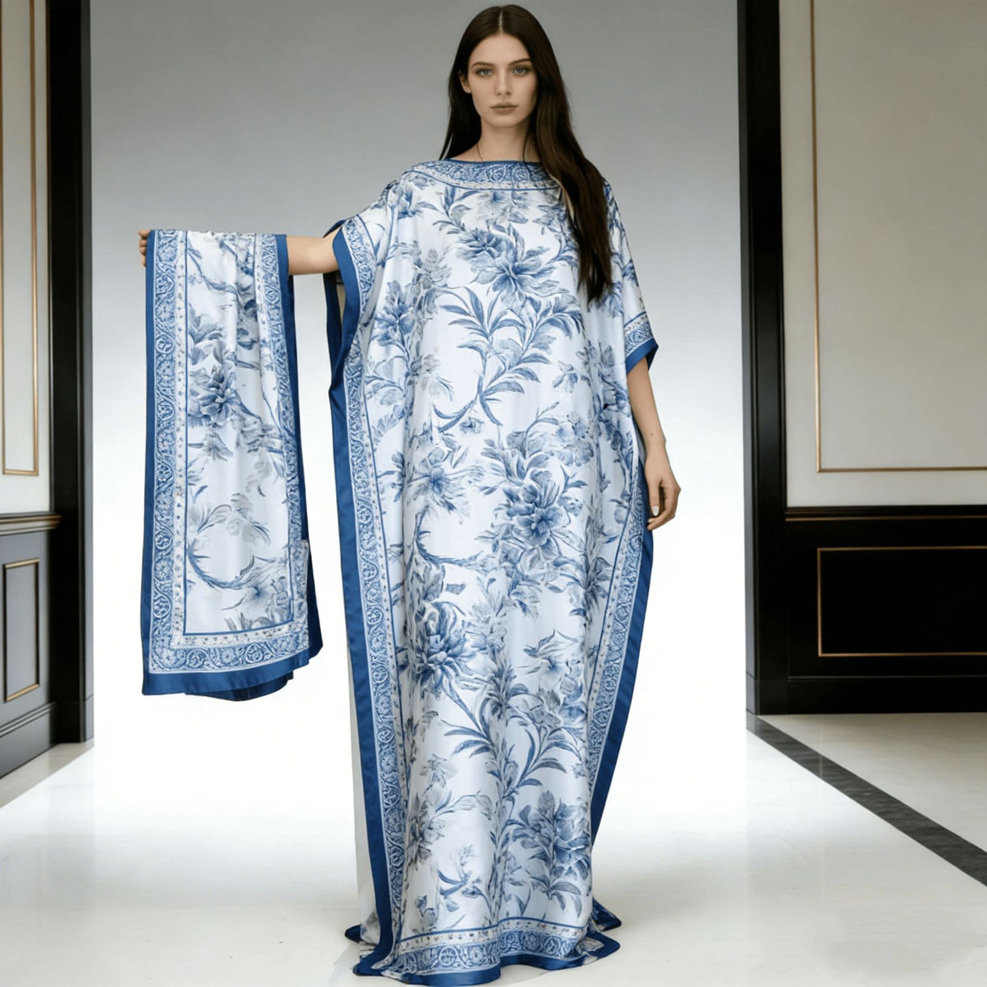 Cross-border Plus Size Robe Long Dress Export Cardigan Ethnic Long Dre photo 2 (style 1062208292951)