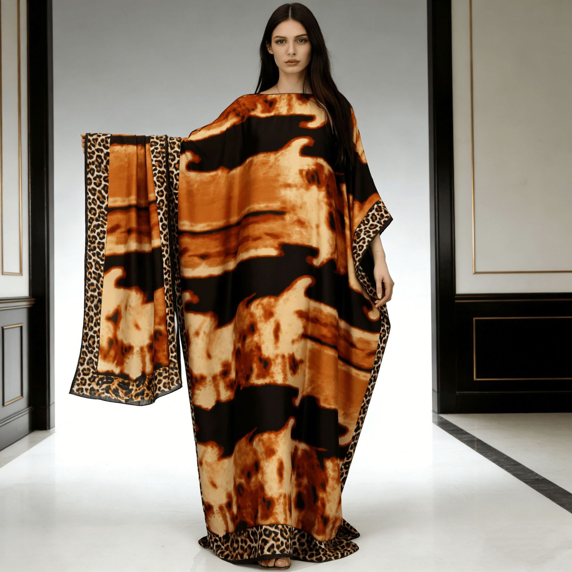 Cross-border Plus Size Robe Long Dress Export Cardigan Ethnic Long Dre photo 3 (style 1062208292951)