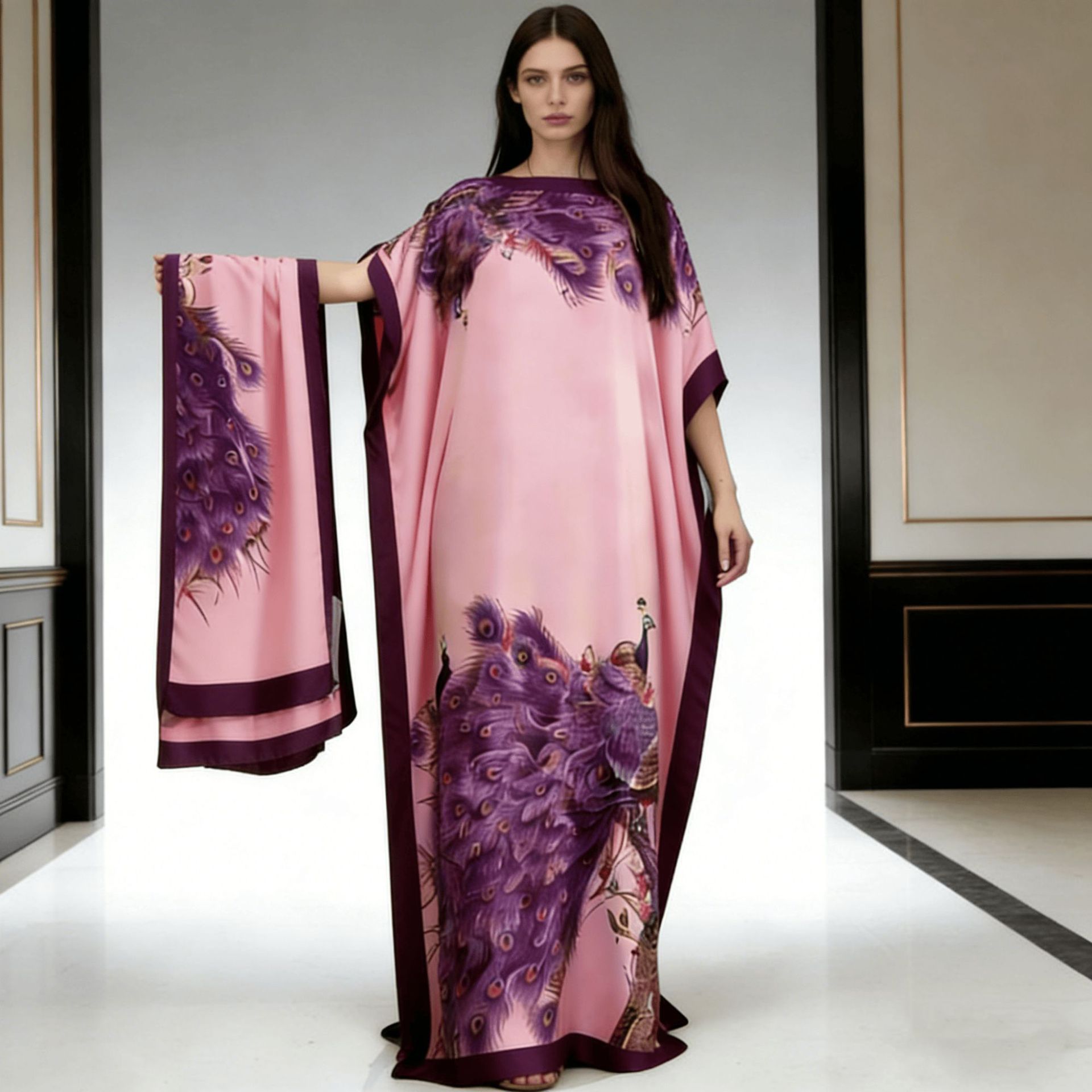 Cross-border Plus Size Robe Long Dress Export Cardigan Ethnic Long Dre photo 4 (style 1062208292951)