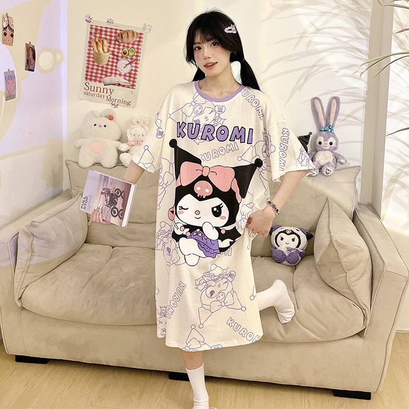 Summer Cotton Homewear Women Short Sleeve Shorts 2 Pcs Breathable Comf photo 1 (style 10)