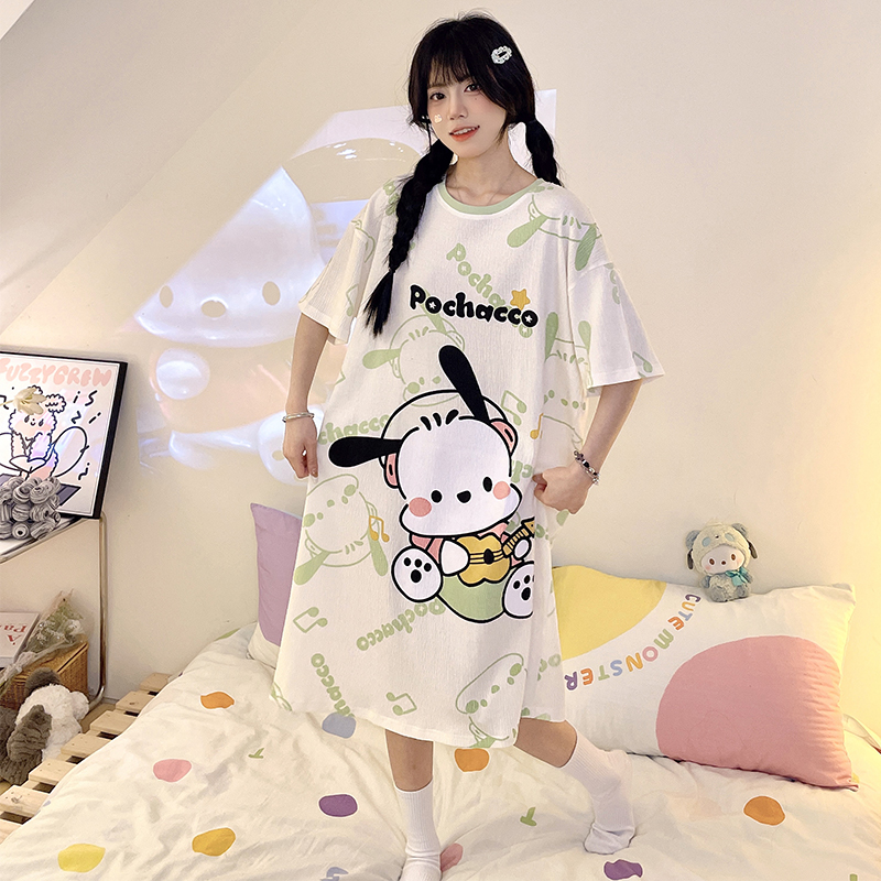 Summer Cotton Homewear Women Short Sleeve Shorts 2 Pcs Breathable Comf photo 2 (style 10)