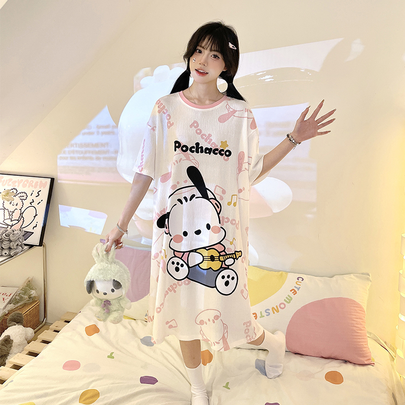 Summer Cotton Homewear Women Short Sleeve Shorts 2 Pcs Breathable Comf photo 3 (style 10)
