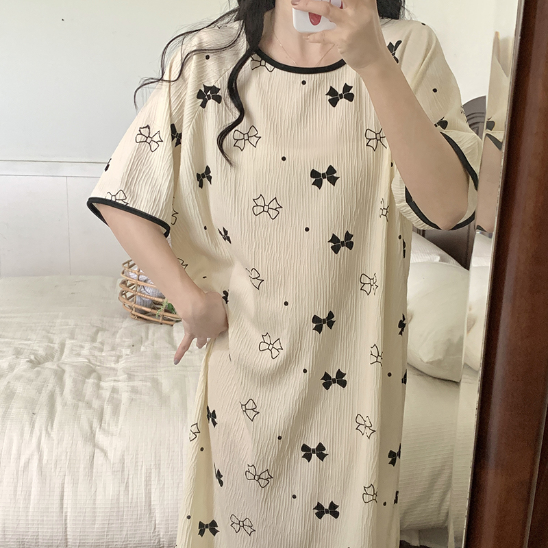 Women's Summer Pure Cotton Camisole Sleep Dress, Loose Fit, Breathable photo 2 (style SM-9F0B92)