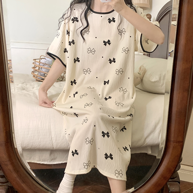 Women's Summer Pure Cotton Camisole Sleep Dress, Loose Fit, Breathable photo 3 (style SM-9F0B92)