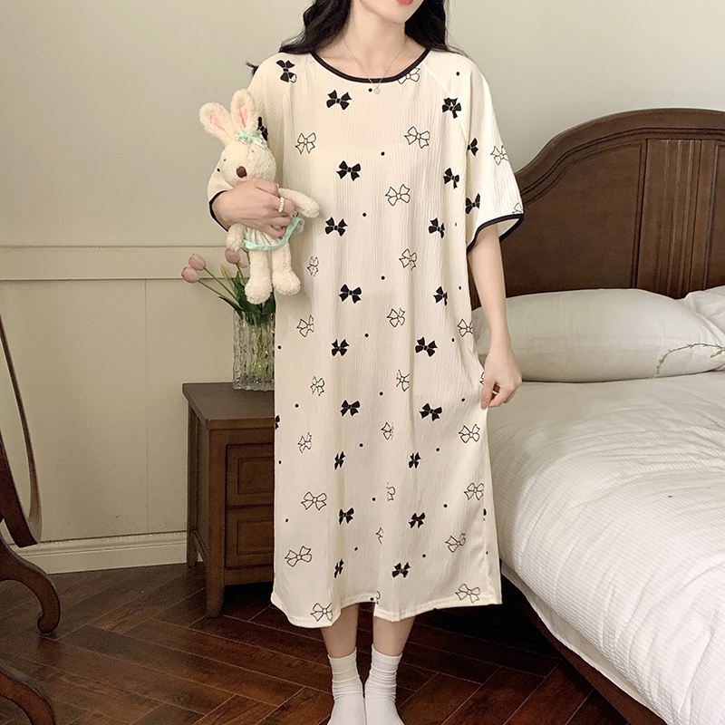 Women's Summer Pure Cotton Camisole Sleep Dress, Loose Fit, Breathable photo 5 (style SM-9F0B92)