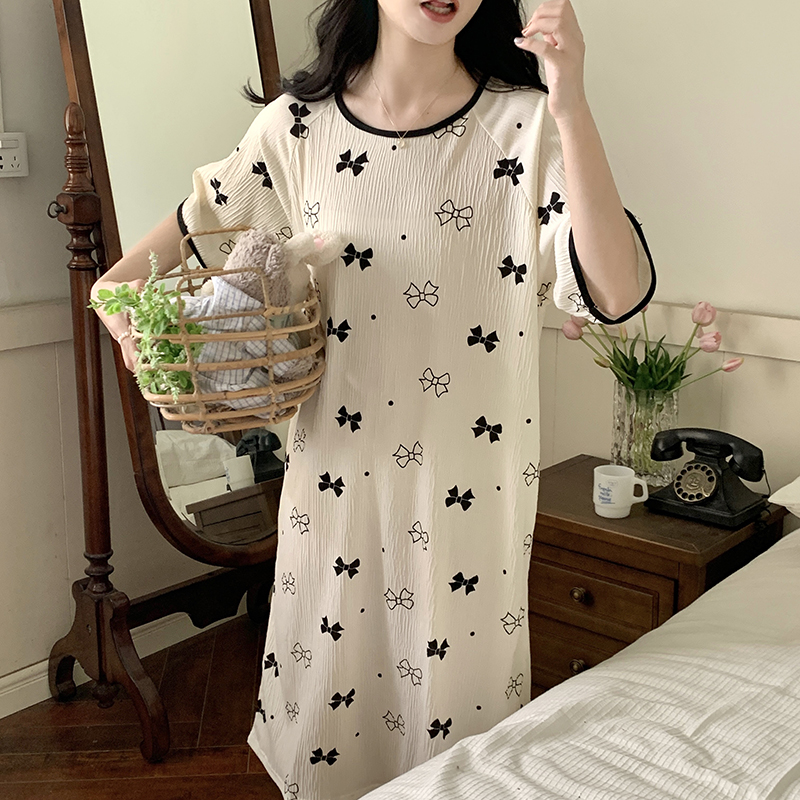 Women's Summer Pure Cotton Camisole Sleep Dress, Loose Fit, Breathable photo 6 (style SM-9F0B92)