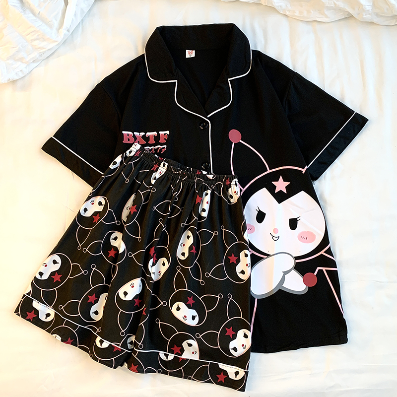 Summer Cotton Homewear Women Short Sleeve Shorts 2 Pcs Breathable Comf photo 6 (style 11)