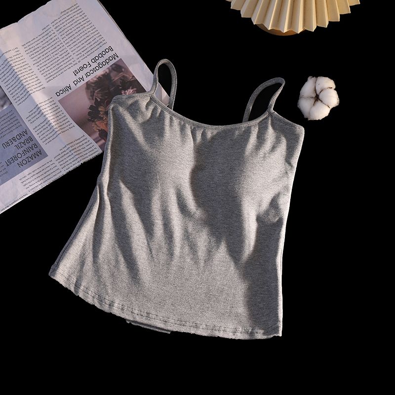 Women's Summer Cotton Camisole Loungewear Set with Built-in Bra Pads - photo 7 (style SM-6C1544)