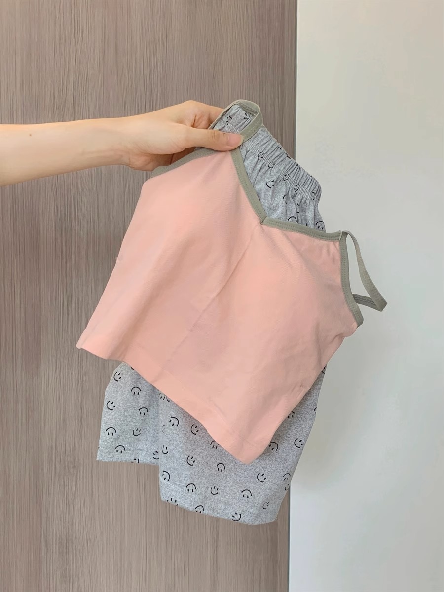 Women's Summer Pure Cotton Loungewear Set, Short Sleeve & Shorts, Brea photo 3 (style SM-D5F220)