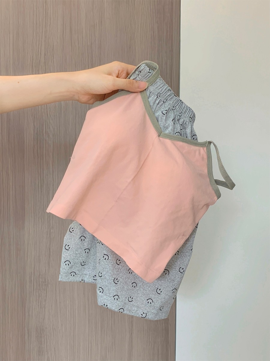 Women's Summer Pure Cotton Loungewear Set, Short Sleeve & Shorts, Brea photo 5 (style SM-D5F220)