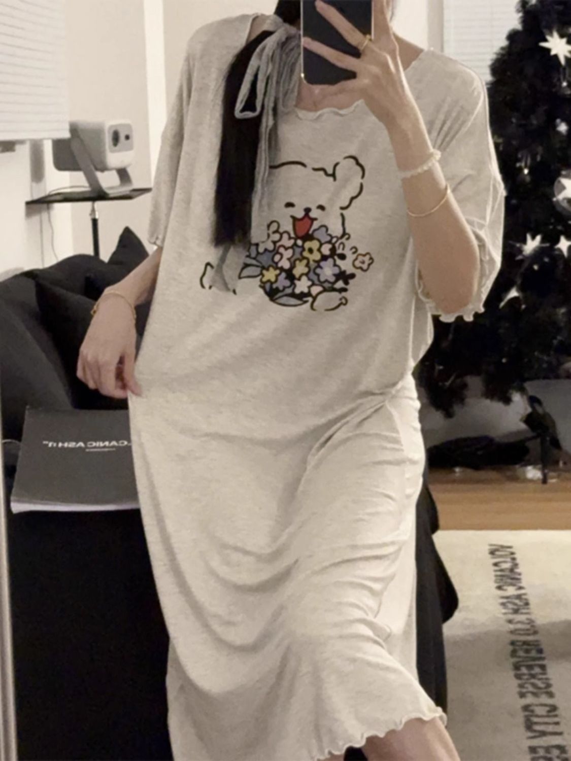 Summer Cotton-Like Homewear Women Short Sleeve Shorts 2 Pcs Breathable photo 6 (style 12319)