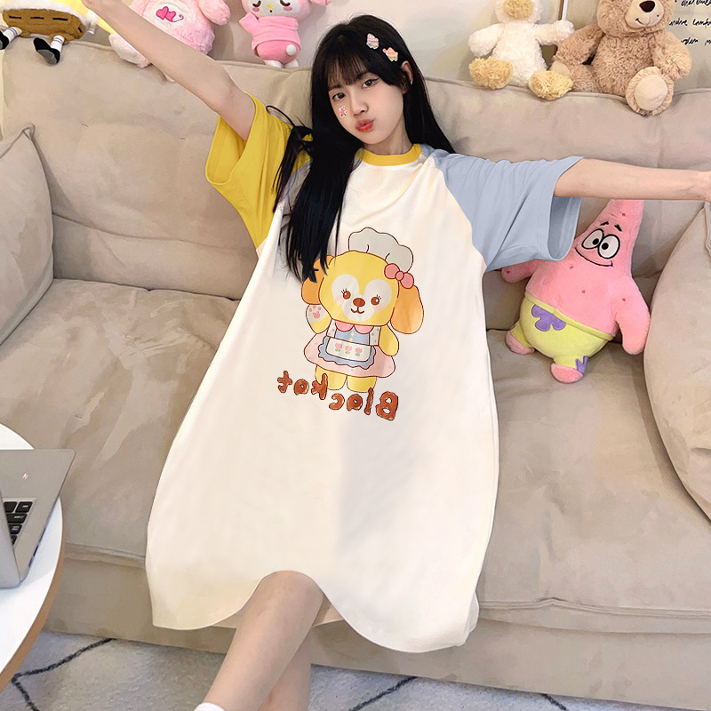 Summer Cotton-Like Homewear Women Short Sleeve Shorts 2 Pcs Breathable photo 3 (style 12361239)