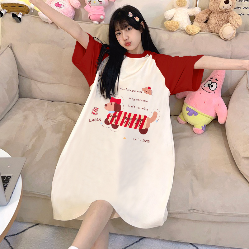 Summer Cotton-Like Homewear Women Short Sleeve Shorts 2 Pcs Breathable photo 7 (style 12361239)