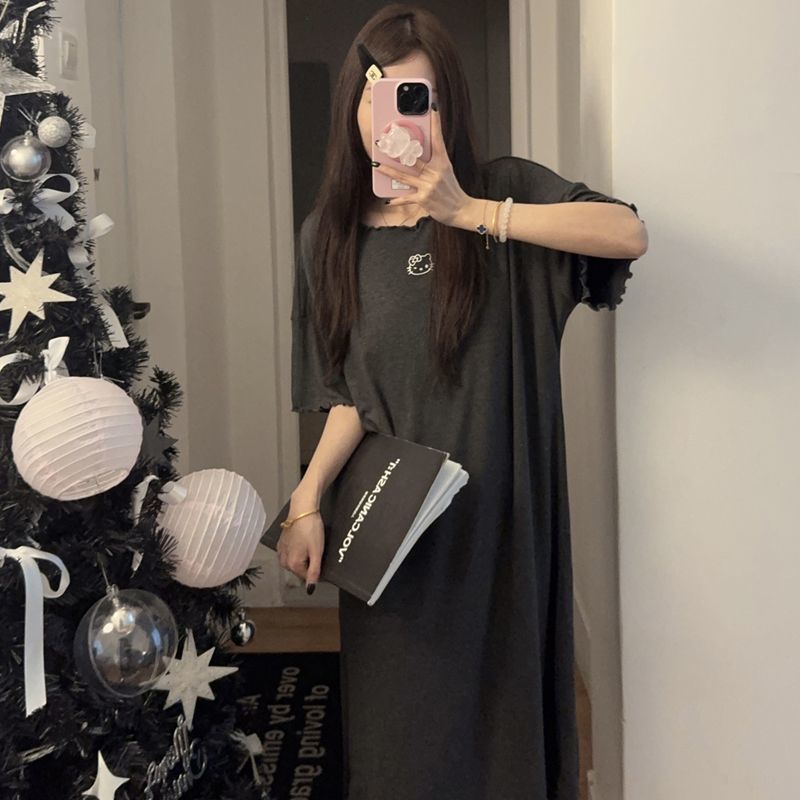 Summer Cotton-Like With Pads Homewear Women Short Sleeve Shorts 2 Pcs photo 4 (style 12401241)