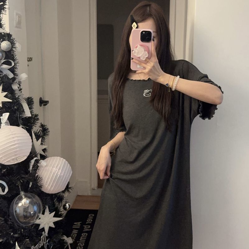 Summer Cotton-Like With Pads Homewear Women Short Sleeve Shorts 2 Pcs photo 5 (style 12401241)