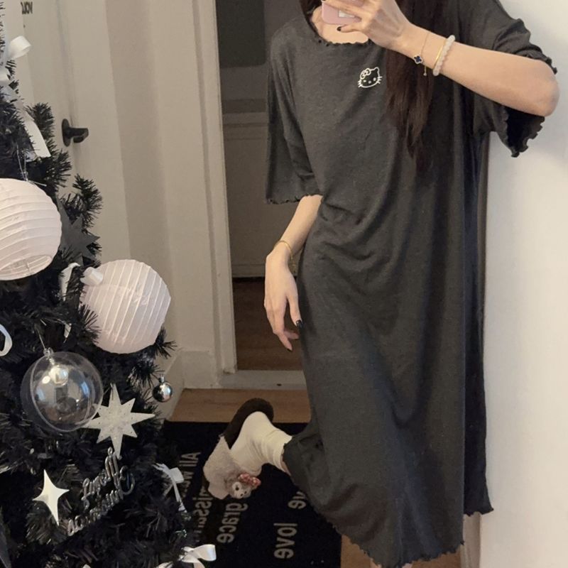 Summer Cotton-Like With Pads Homewear Women Short Sleeve Shorts 2 Pcs photo 6 (style 12401241)