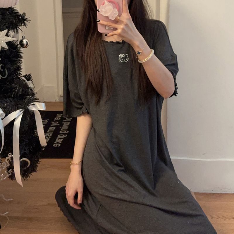Summer Cotton-Like With Pads Homewear Women Short Sleeve Shorts 2 Pcs photo 7 (style 12401241)