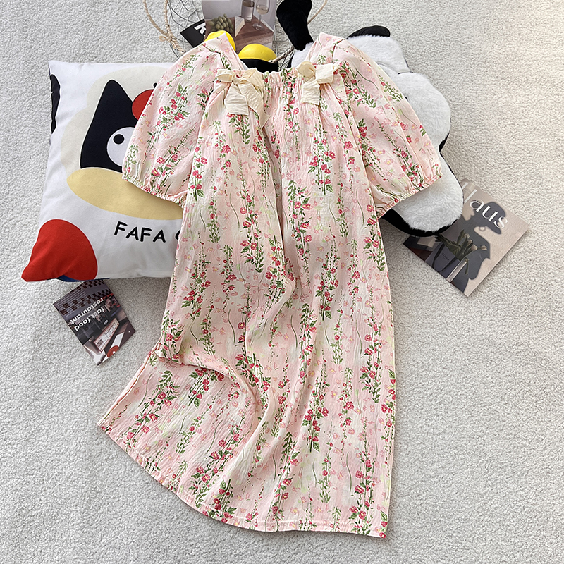 Summer Cloud Cotton Camisole Nightgown Women Loose Slim Breathable Home Dress Wholesale