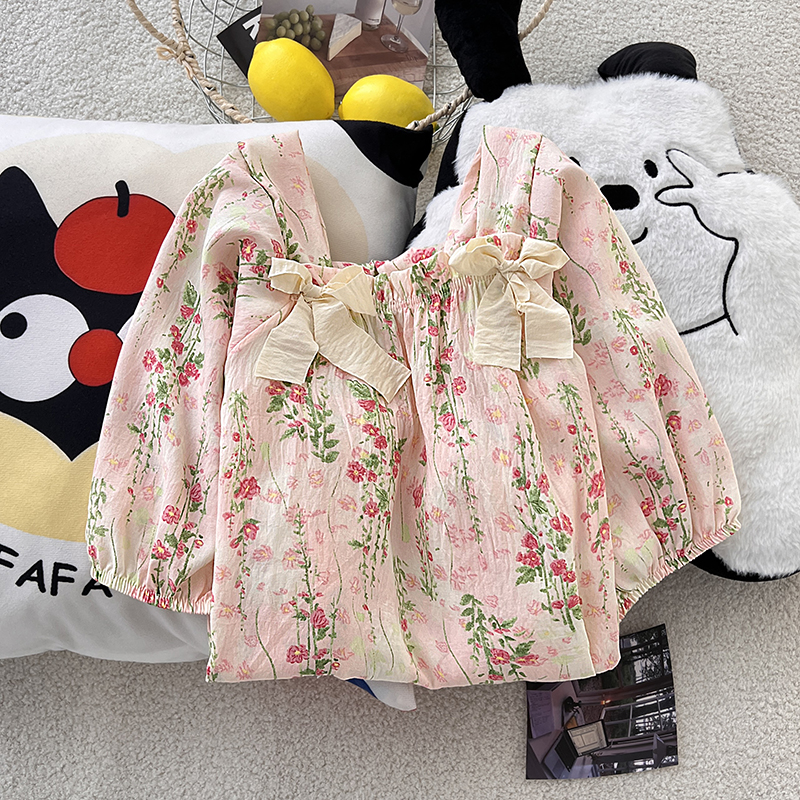Summer Cloud Cotton Camisole Nightgown Women Loose Slim Breathable Hom photo 2 (style 12451247)