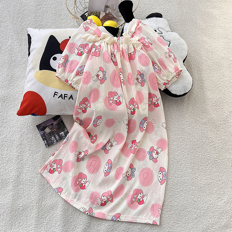 Summer Cloud Cotton Camisole Nightgown Women Loose Slim Breathable Hom photo 7 (style 12451247)