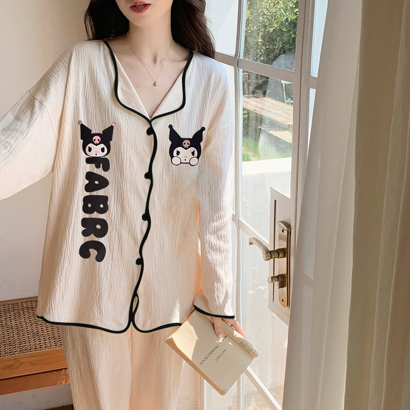 Women's Summer Cotton Double-Layer Short Sleeve & Shorts Loungewear Se photo 3 (style SM-06EC8B)