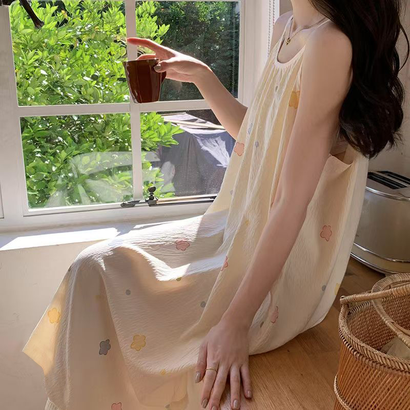 Summer Cloud Cotton Camisole Homewear Women Short Sleeve Shorts 2 Pcs photo 3 (style 17171723)